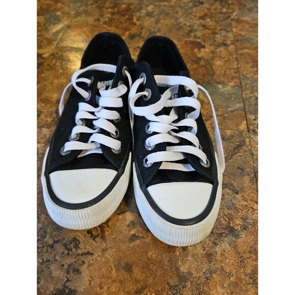 HARLEY DAVIDSON - Boys Canvas Black-white Shoe Size 5 (Converse Style) - Picture 6 of 10
